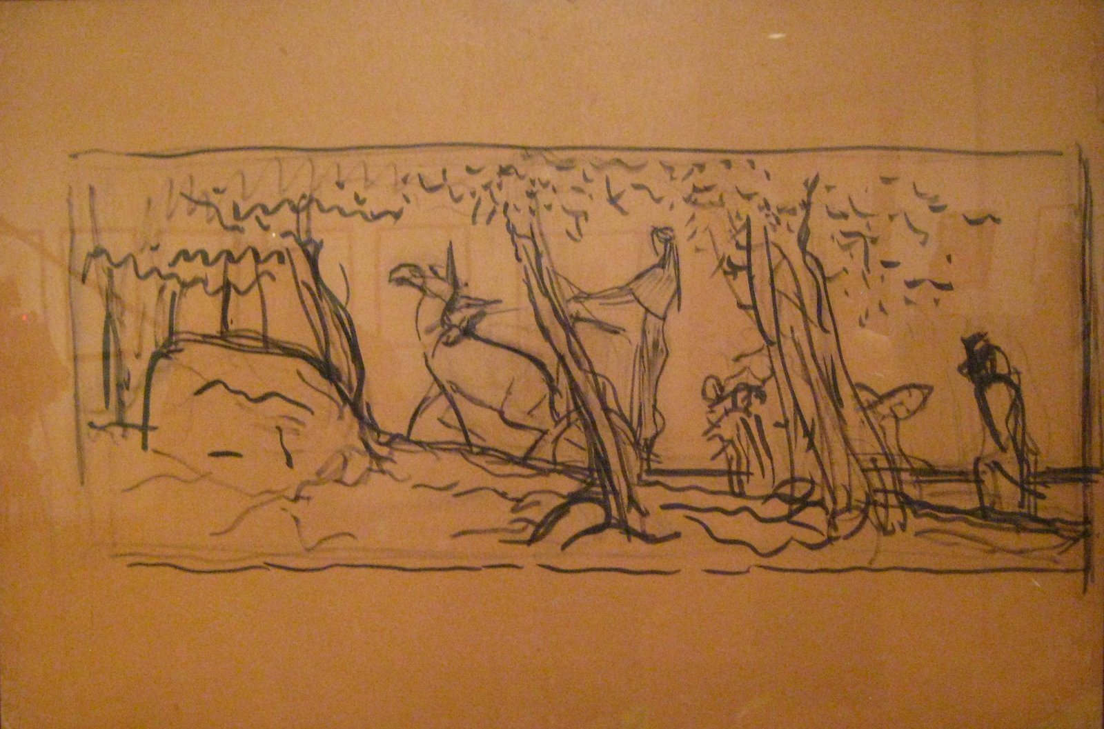 Serov's pale, windswept drawing of Nausicaa's cart leading Odysseus along the shoreline.